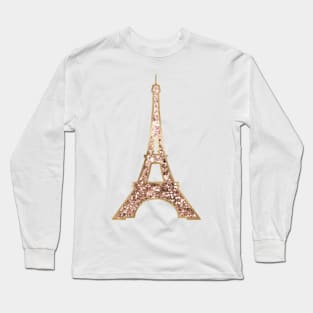 Eiffel Tower - rose gold glitter Long Sleeve T-Shirt